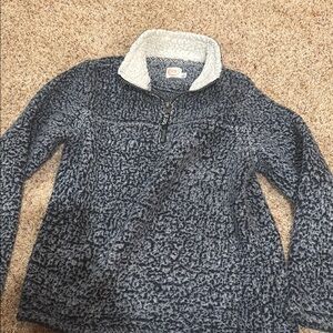 Wonder Nation Gray and White Sherpa Pullover